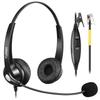 Callez RJ9 Telephone Headset with Wired Compatible with Yealink Avaya Snom Noise-Canceling Microphone, Headphones, RJ-9 Connection,