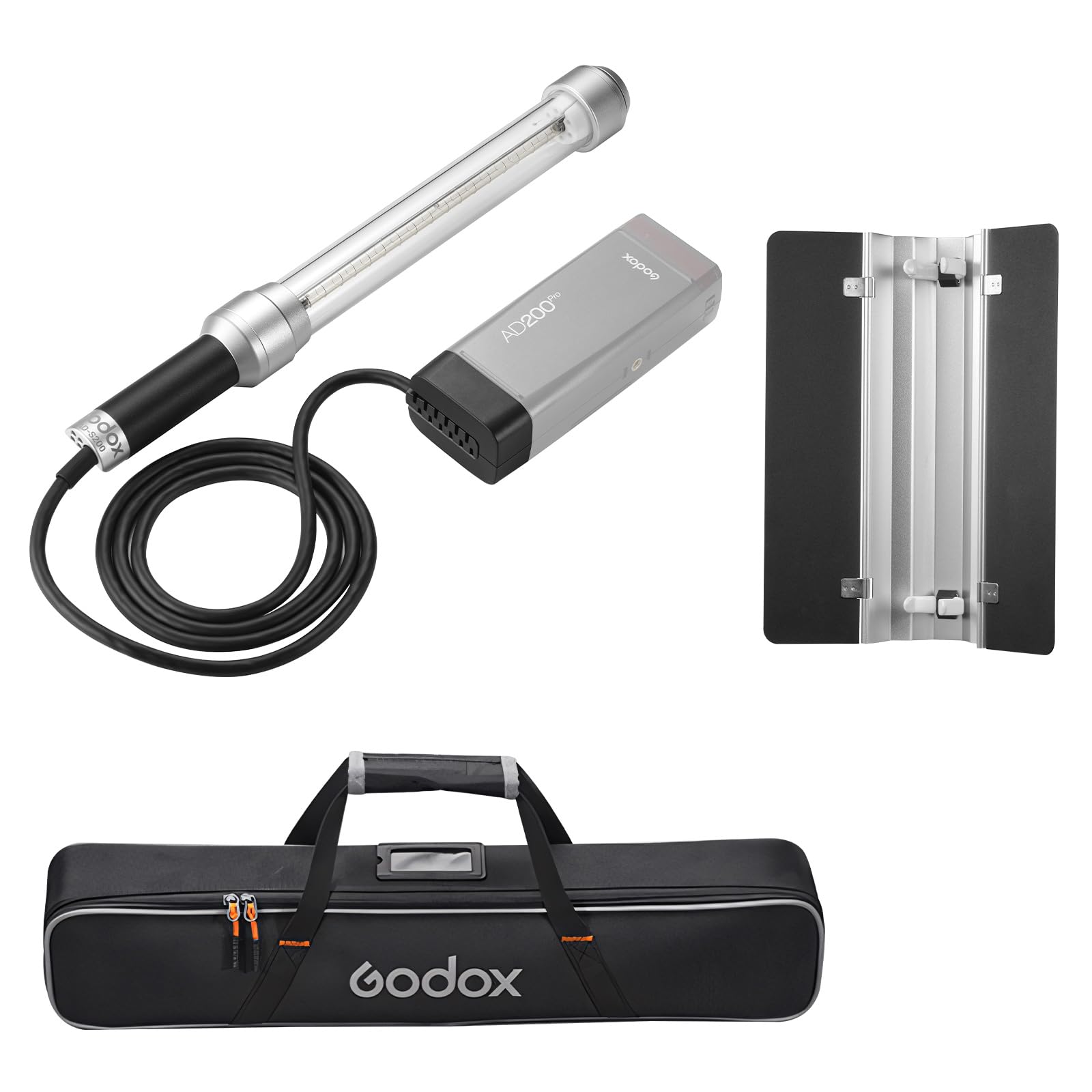 

GODOX Stick Flash Flash Head for AD200 AD200Pro CCT Speedlite Light Tube Design Spalash Monolight Head with Barndoor for Wedding Photography Рахунок-фактура