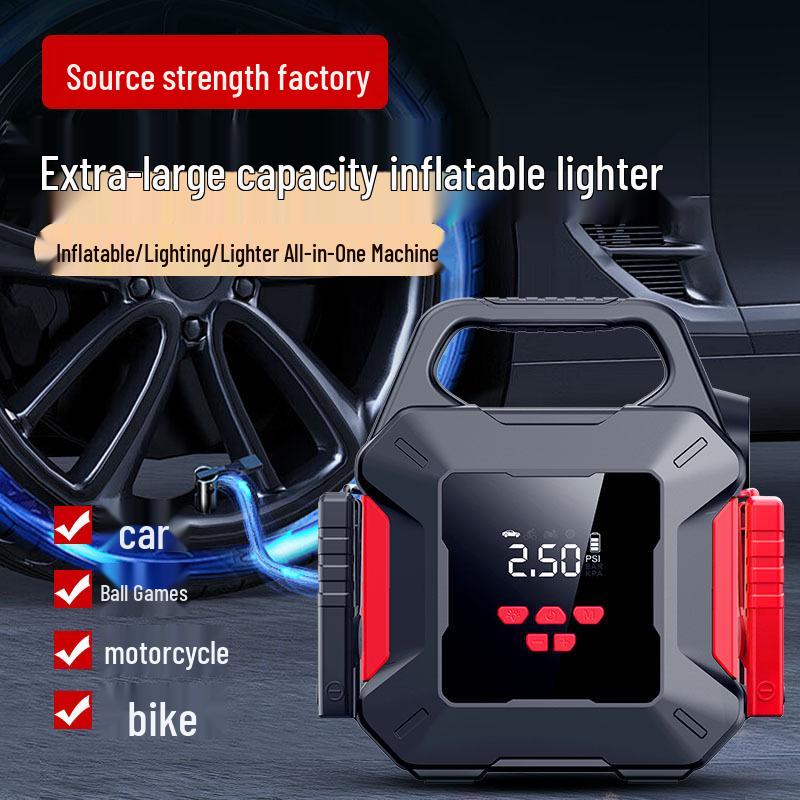 High-Capacity Car Emergency Jump Starter & Inflator