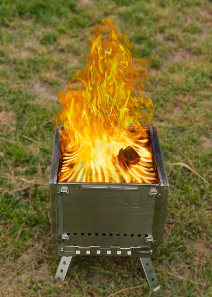 Winnerwell Foldable Secondary Combustion Grill Fire Pit Japanese & [Genuine Product]
