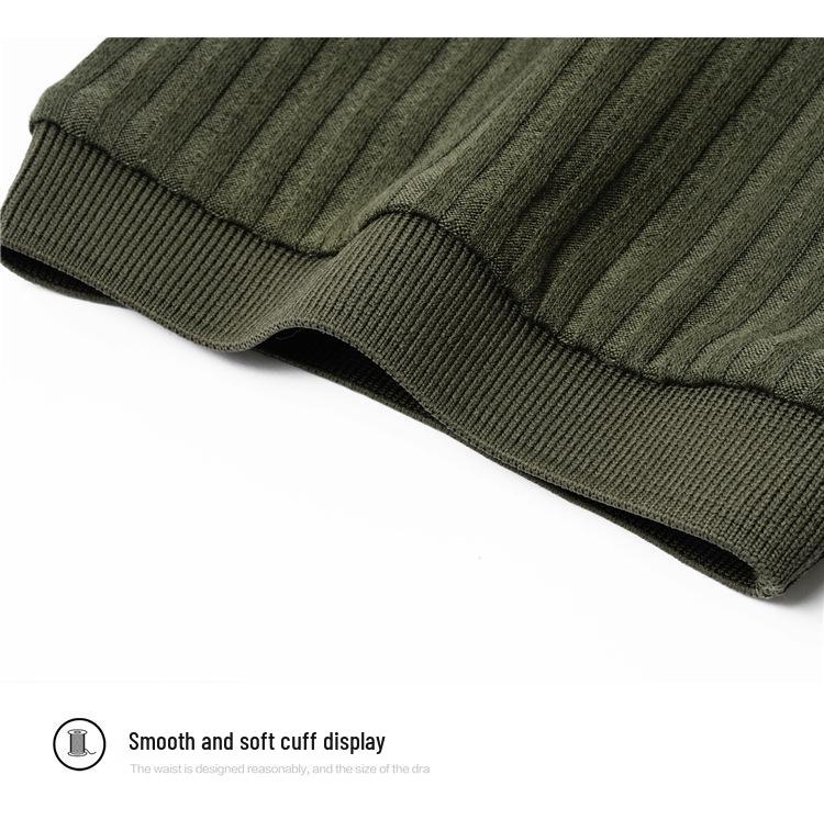 Men's Slim Fit Short Sleeve Polo Knit Shirt - Korean Style Casual Ribbed Top