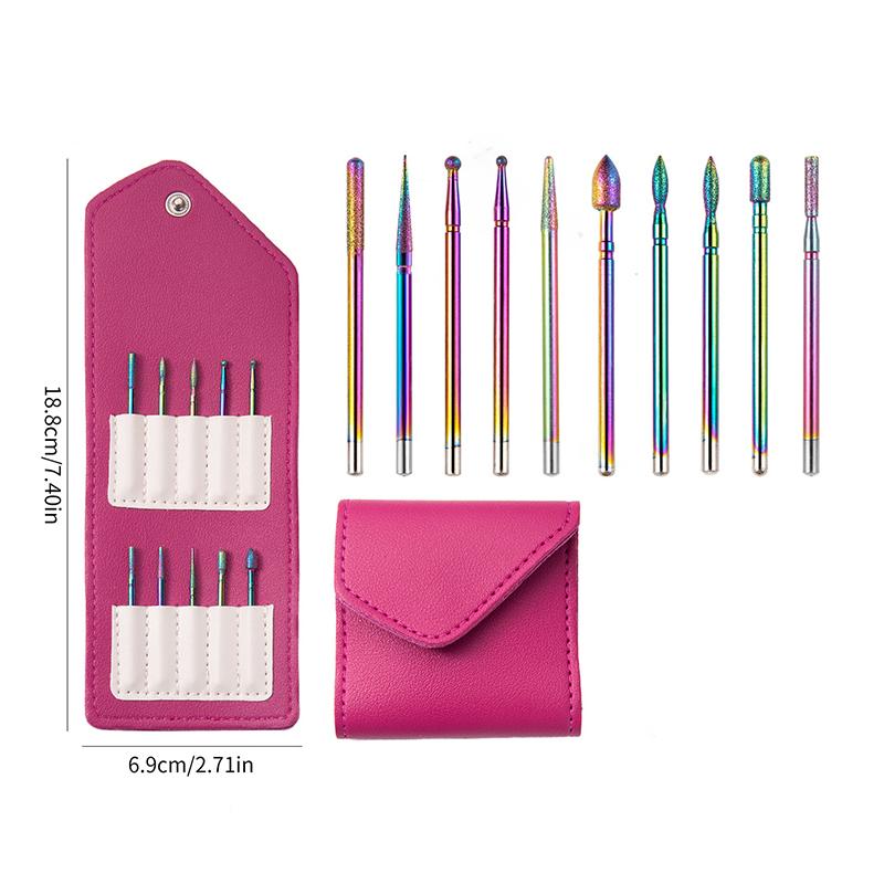 

10 шт., керамические вольфрамовые фрезы для маникюра, карбидные фрезы для ногтей, аксессуары, насадки для дизайна ногтей, инструменты для машинной фрезеровки розы красного