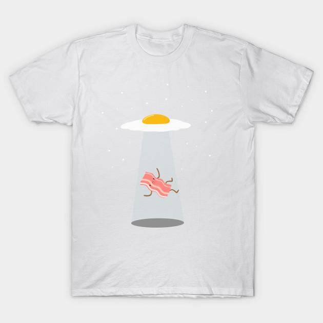Unisex Fashion TShirt Cool Bacon And Eggs Ufo Print TShirt Plus Size S-5XL T-Shirt 100%Cotton Tops O Neck Short Sleeve Tees