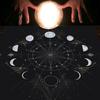 Tarot Karten Tischdecke Altar Tuch Mondphasen Astrologie Tischdecke Divination Kartenmatte Wandteppich Wanddekoration