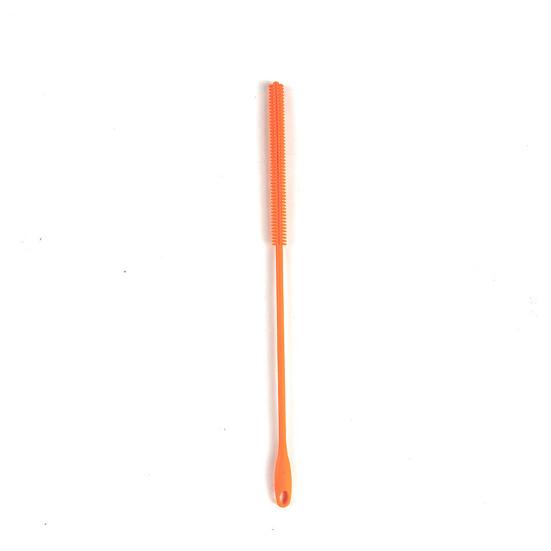 2Pcs/Set Straw Brush Fine Bristles Flexible Handle Food Grade Silicone Reusable Brush Straw