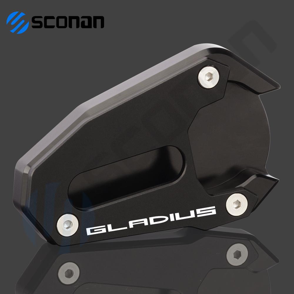 Motorcycle Side Stand Pad Plate Kickstand Enlarger Support Extension Pad For SUZUKI Gladius SFV 650 SFV650 2009 - 2016 2017