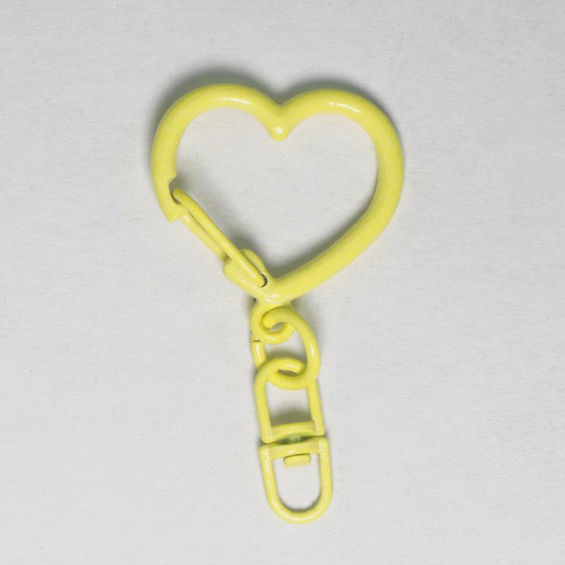 Heart-Shaped Painted Keychain - Handmade DIY Jewelry & Bag Pendant with Perler Beads.