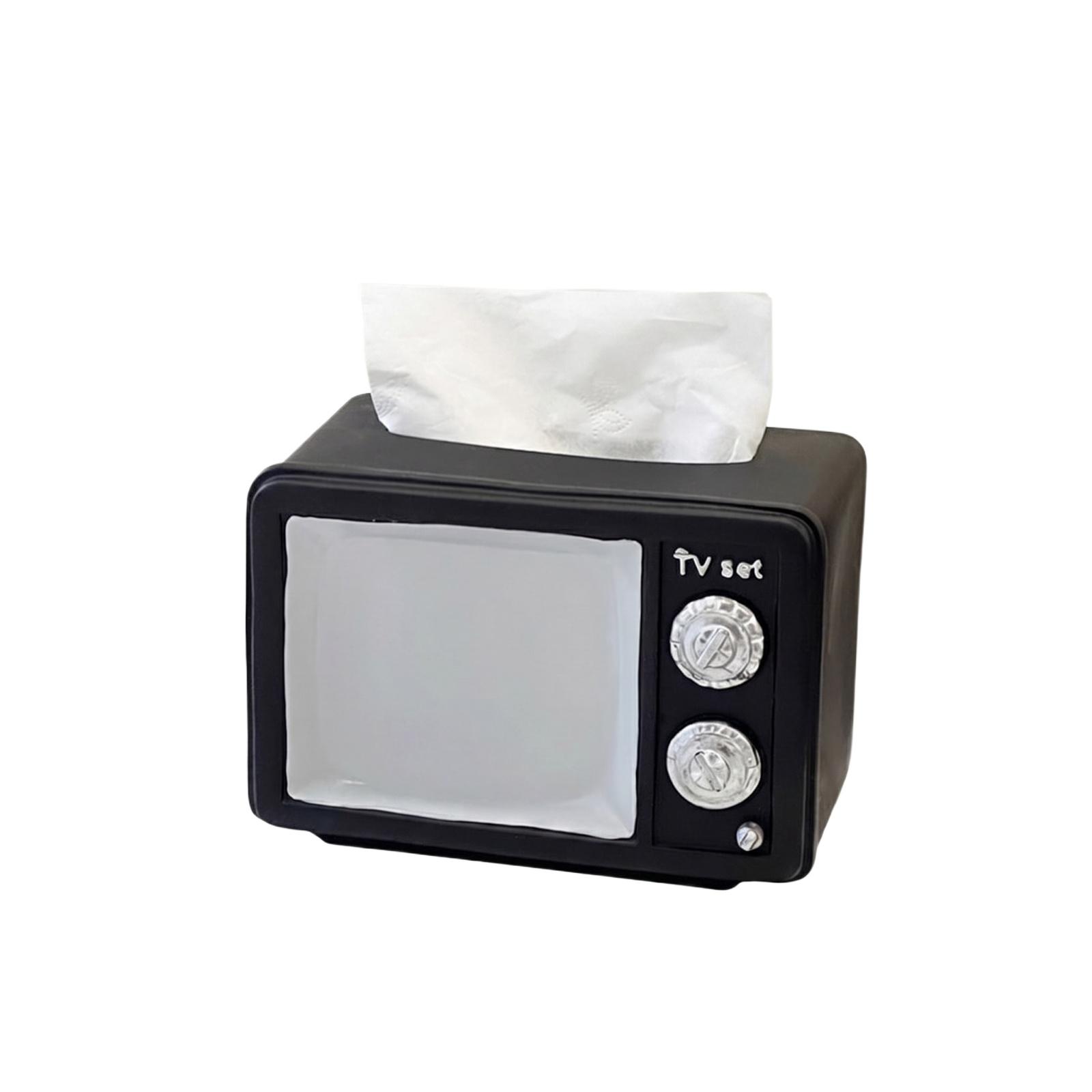 

Fashionable Home Decor Creative Desktop TV Storage Paper Box one size білий