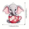 Acrylic Elephant Colorful Car Hanging Decoration For Unique Holiday And Home Decor