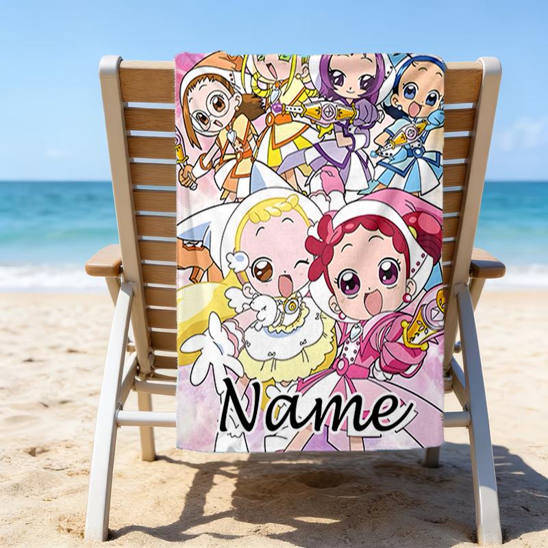1pc DoReMi1 Beach Towel with Custom Name, Beach/Swimming/Bath/Picnic/Camping Towel, Suitable for Seaside Beaches