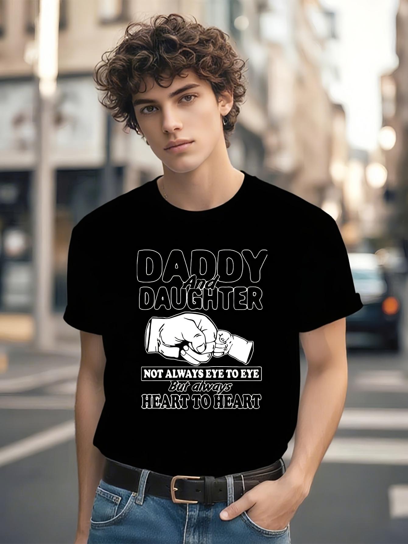 Daddy Daughter Bond T-shirt - Heart to Heart Conversation Graphic Tee XXXXL