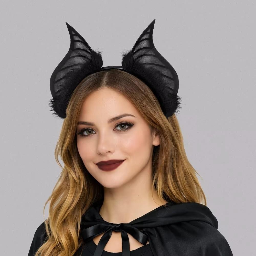 DIY Halloween Costume Cosplay Props Furry Halloween Hairband Fashion Bat Ears Headband Adults