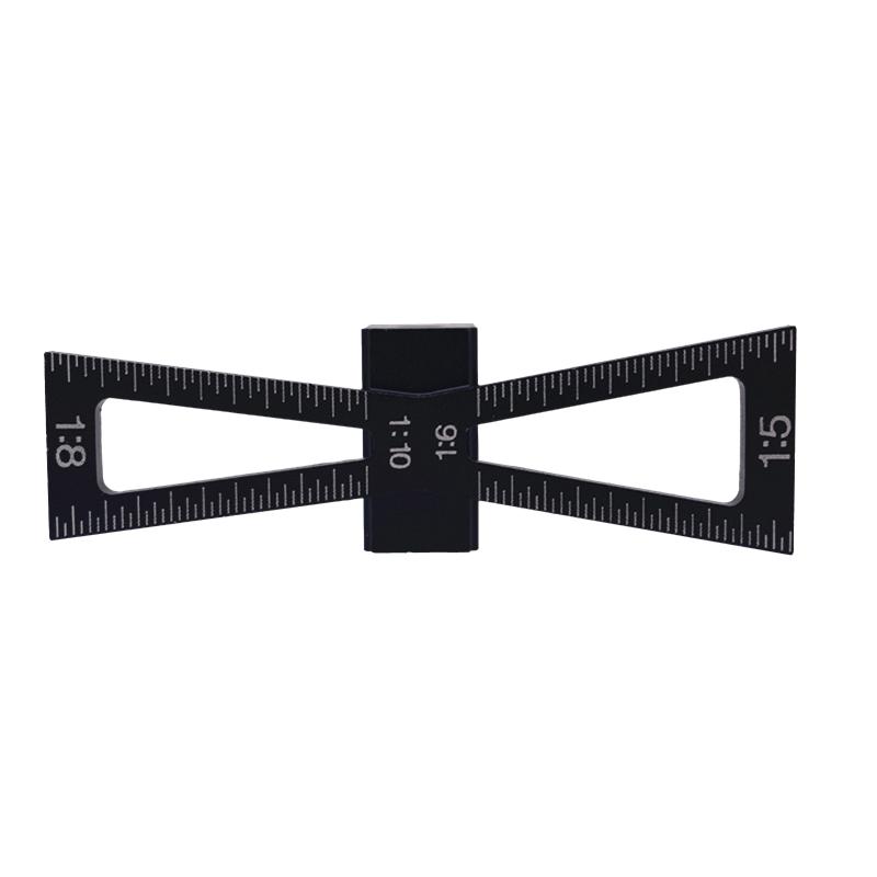 Woodworking Dovetail Marker Aluminum Alloy Dovetail Marking Template 1:5 & 1:8 Wood Joint Gauge With Scale Dovetail Guide Tools