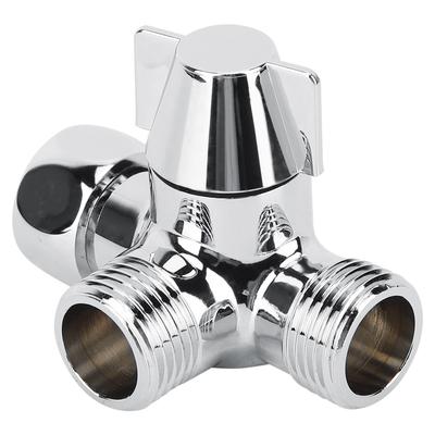 G1 2  Shower Three Way T Shaped Adapter Water Diverter Connector Toilet Bidet Water Separator