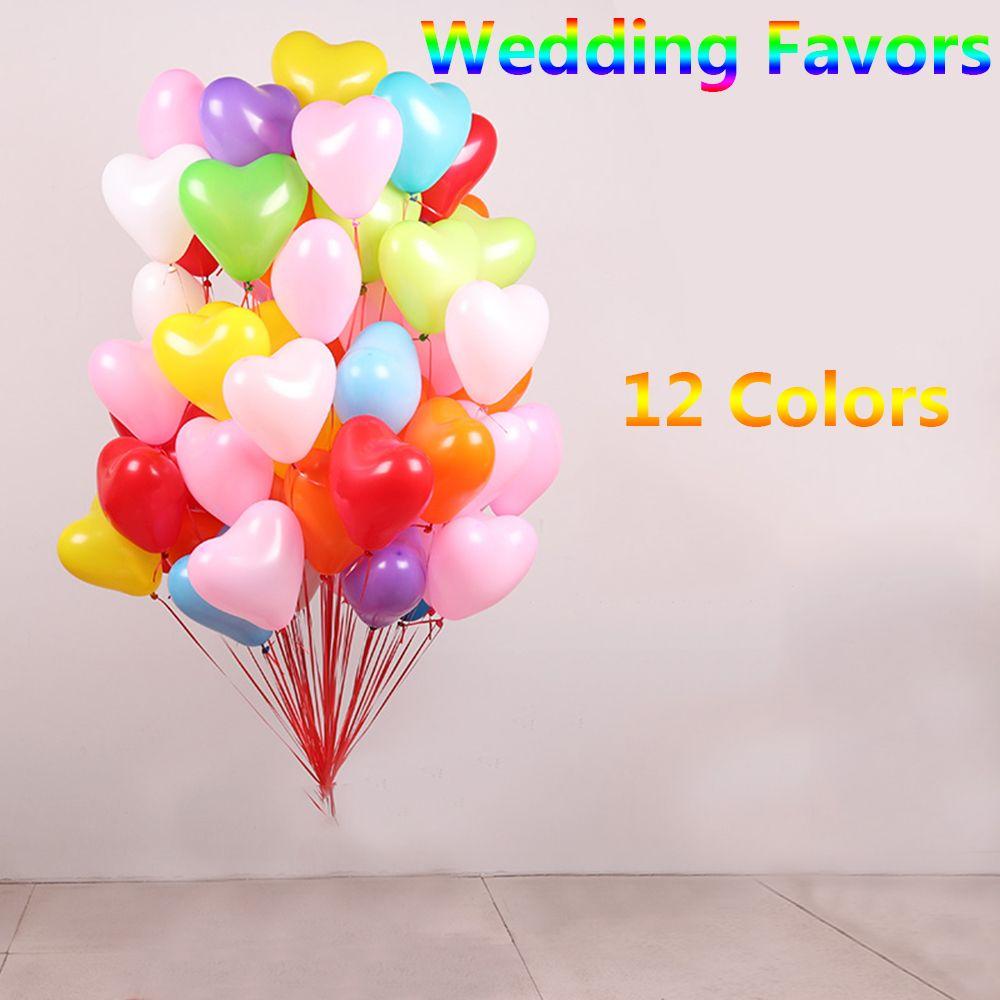 10/20pcs Romantic Thickening  Pearl Inflatable Toys Heart Shaped Latex Balloons Wedding Decor