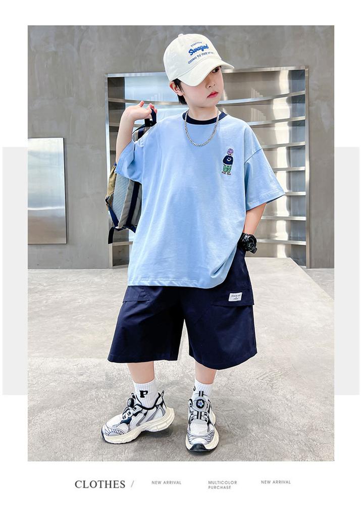Boys' Summer Set - Short Sleeve Fashionable Trendy Outfit