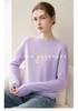 Lekasha Women's 100% Cashmere Embroidered Round Neck Sweater for Autumn and Winter