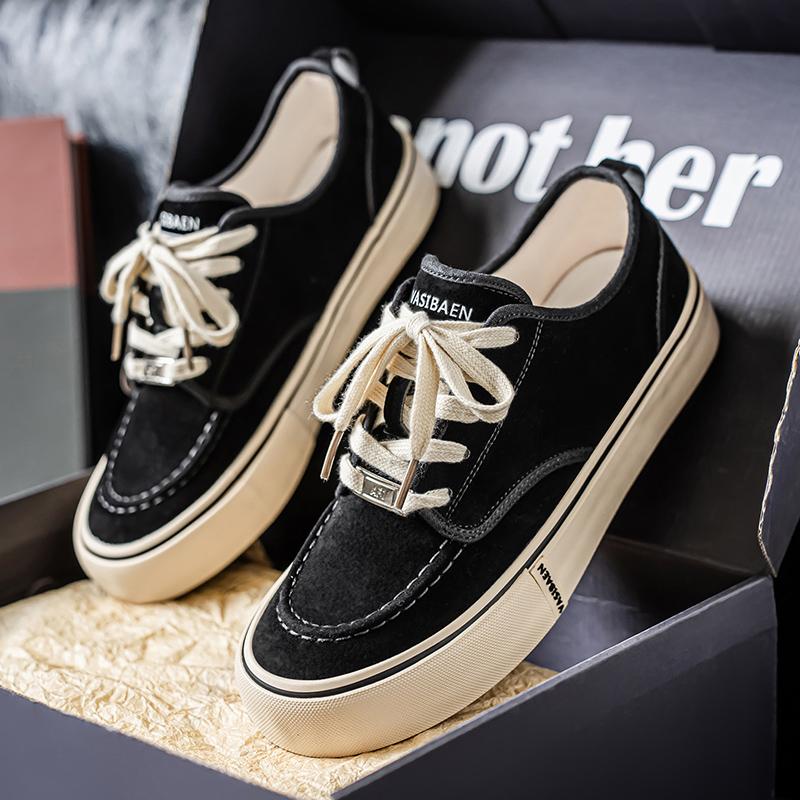 Men 's Casual Four Seasons Fashion Canvas Skateboarding Students Comfortable Sneakers Boys Trending Soft Sole Breathable Shoes