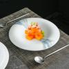 Circular Concave Ceramic Dining Plate Soup Plates Fruit Dish Salad Bowl Sashimi Plate Pasta Dish Serving Plates Dessert Bowls