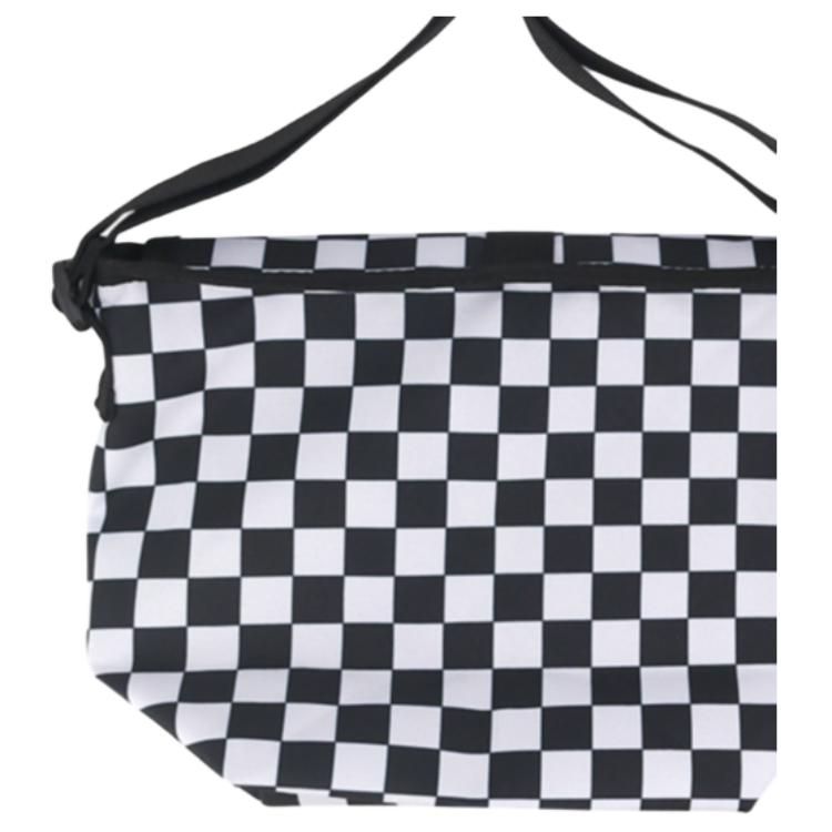 Vans Checkerboard Logo Nylon Crossbody Bag Unisex bags Black White VN0A54LY705