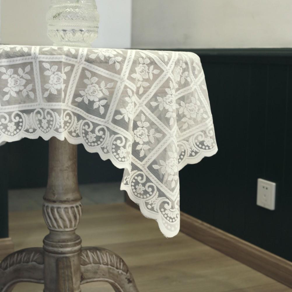 Spitzen-Tischdecke im Vintage-Stil Dekoration für Teeparty Tischdecke Durchbrochene Stickerei Textil Tischabdeckungen für Partys Hochzeiten Esstischabdeckung