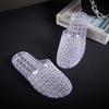 Fashion Transparent Slippers Cover Toe Summer Women's Shoes Slides Fashion Soft Flat Luxury Slippers Casual Shoes Slides Cover Toe Trans