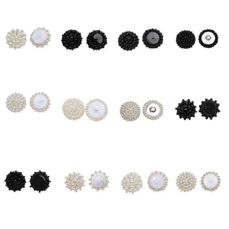 All Matching Pearls Buttons Resin Closure Buckles For Enhancing Clothing Handmade Craft Project Accessory Garment Buttons