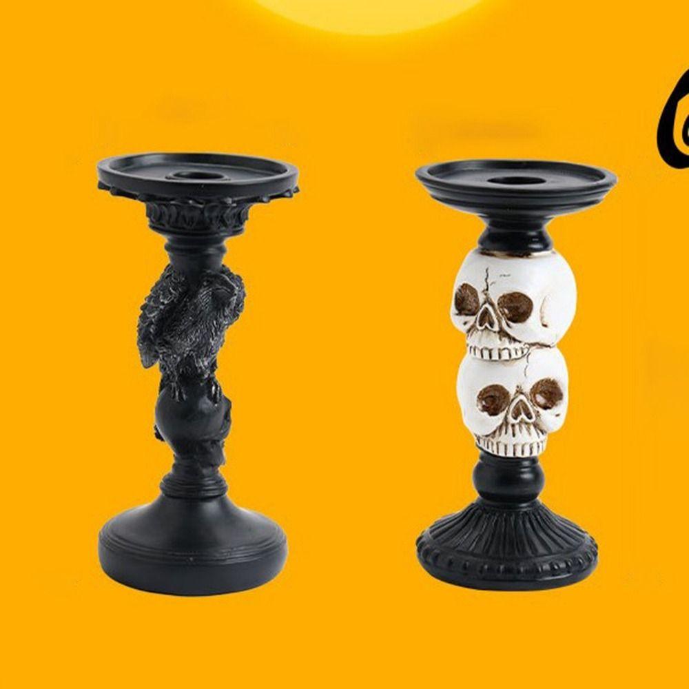 Scary Crow Candle Tray Resin Craft Resin Desktop Ornaments  Halloween Decor