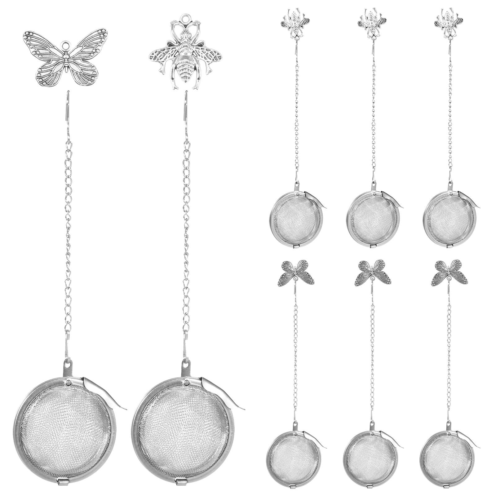 

8Pcs Stainless Steel Tea Infuser Fine Mesh Tea Ball Reusable Strainer Filters for Loose Tea
