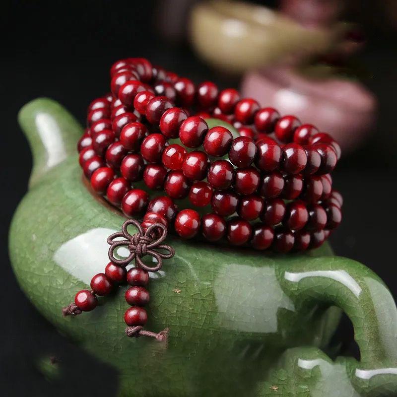 Five-Petal Vajra Bodhi Bead Bracelet - Toothless Design, Buddhist Wenwan Ornament