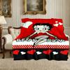 1pc Betty Boop Blanket, Home Printed Throw Blanket - Soft Blanket Gift for Family, Washable Sofa Bed Blanket