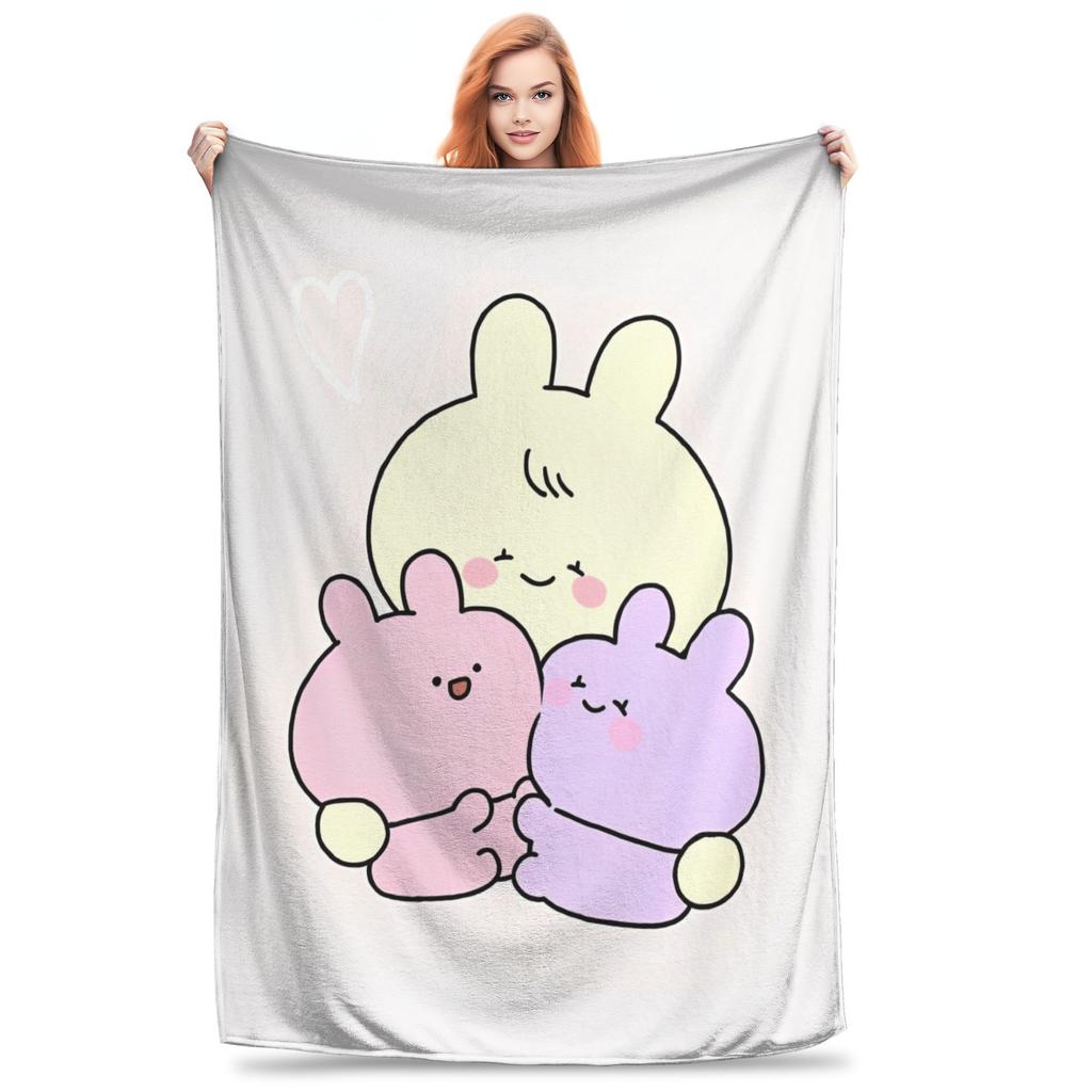 Asamimichaan Blanket Flannel Textile Decor Asamimi Multifunction Ultra-Soft Throw Blanket for Bedding Travel Plush Thin Quilt