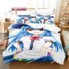 Touhou Project Bedding Set Printed Single Comforter Quilt Bed Cover Duvet Cover Pillow Case 3 Pieces Sets Kids Adult Size Kawaii