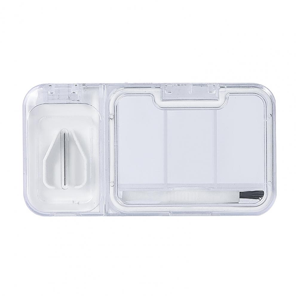 

Medicine Storage Box Storage Holder Compact Portable Medicine Box with Pill Cutter Dustproof Divider Capacity 3-in-1 Tablet белый