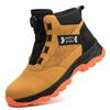 Fashion Leather Waterproof Men Work Safety Boots Anti Nail Anti Slip Wear-Resistant Indestructib Labor Protection Shoes Sneakers
