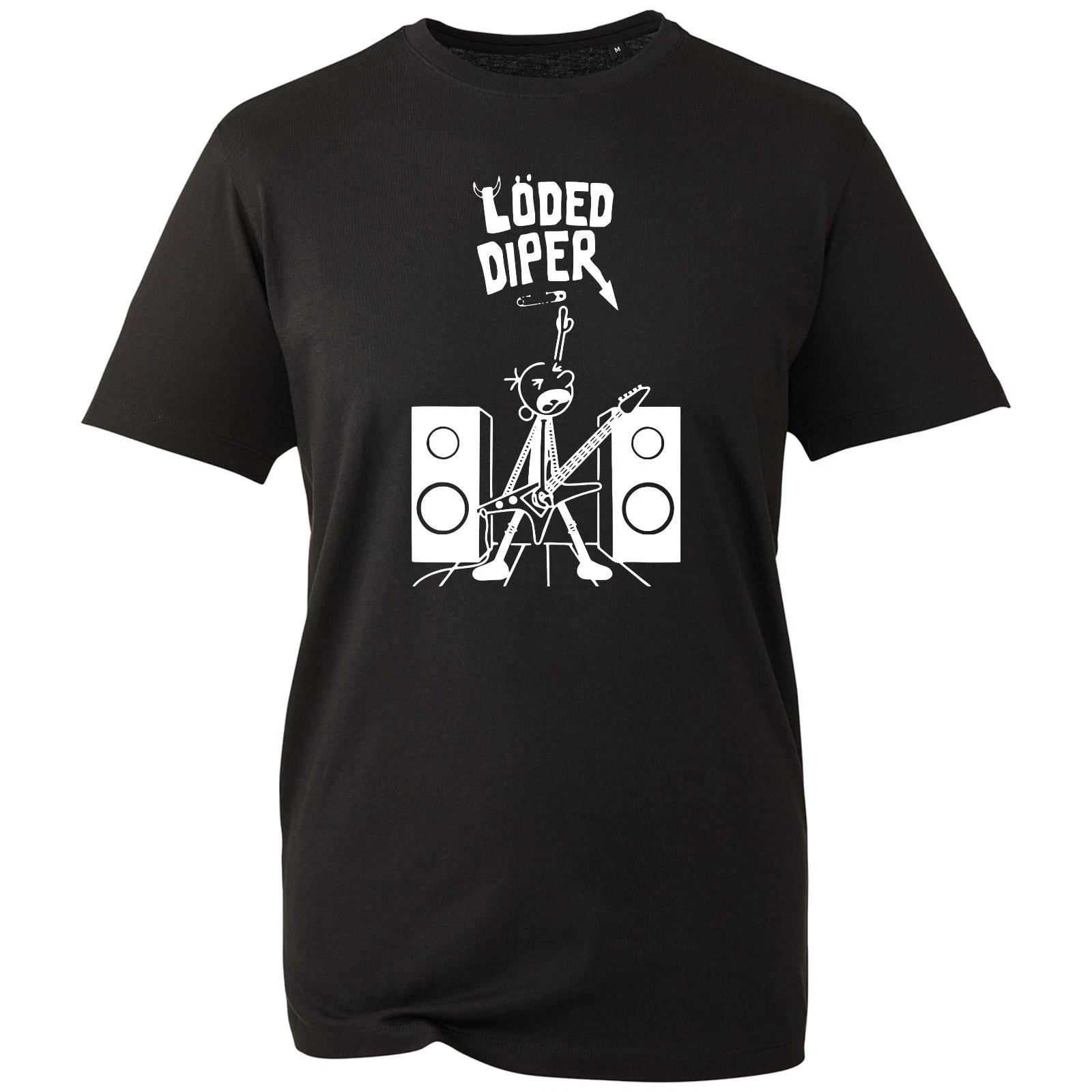 

Loded Music Diper Fans T-Shirt, Novelty Wimpy Kid Rodrick Rules Band Gift Tee M