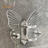 Transparent Hook Strong Load-bearing Butterfly Shape Simple Installation Self Adhesive Key Towel Hook Storage Rack