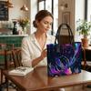  Colorful Neon Deer Art Tote Bag Fashion Large Capacity Casual Shoulder Handbag for Daily Use