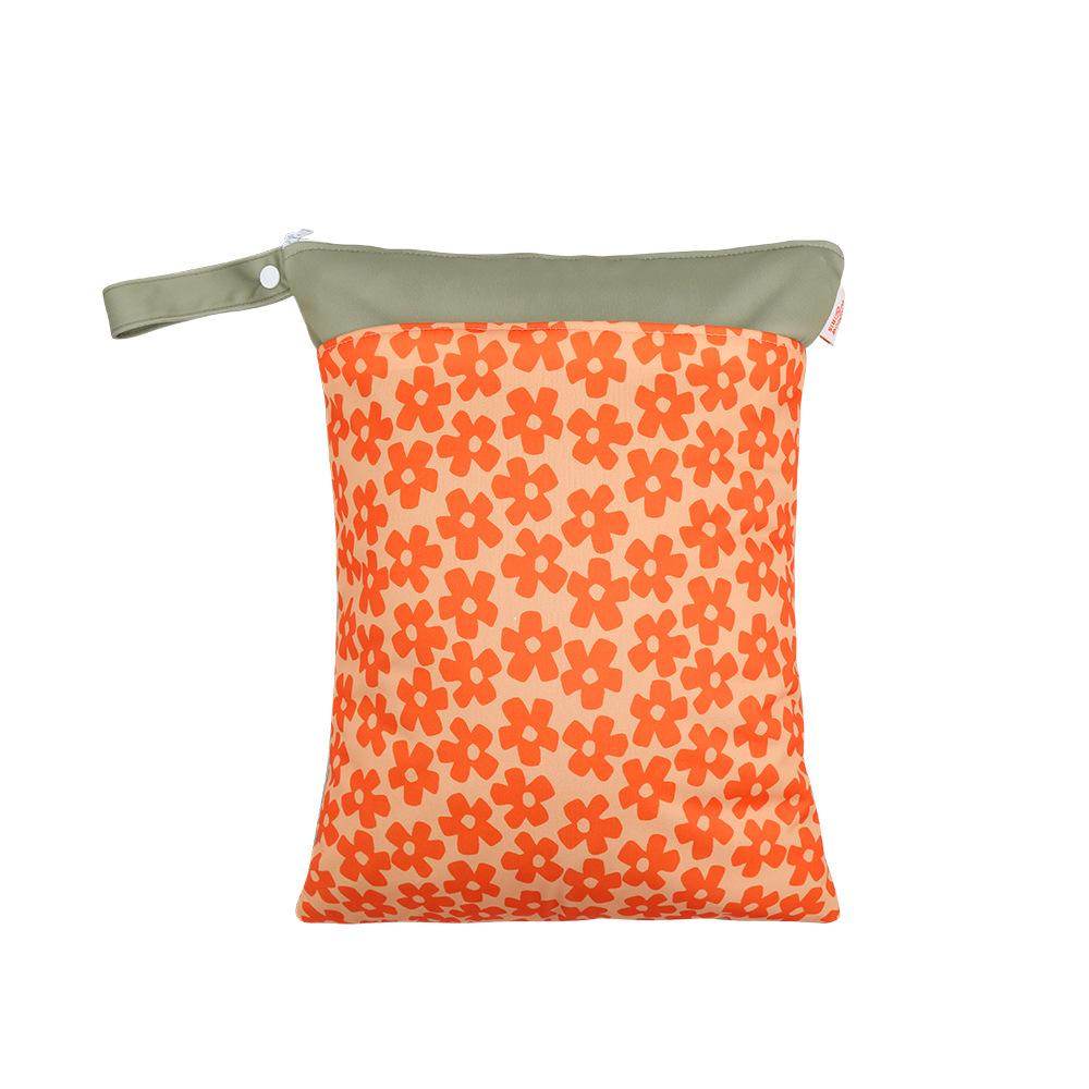 Waterproof Reusable Cloth Bag with Zipper Pocket and Handle - Fashionable Sun Burst Design, Suitable for Beaches, Swimming Pools, Gyms, Yoga