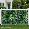 2D Dense Tropical Mixed Foliage Vertical Green Wall Pool Side Lawn Backdrop