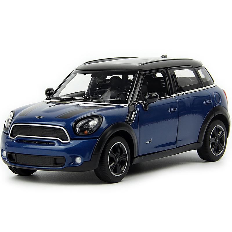 

1/24 BMW Mini COOPER Countryman Модель автомобиля из легкого сплава Mini Coopers Моделирование литья под давлением Металлические игрушечные транспортные средства Коллекция Детские подарки синий