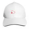 Red Paw Heartbeat Baseball Cap Hiking Hat Golf Thermal Visor Military Tactical Cap Unisex Golf Wear Womens