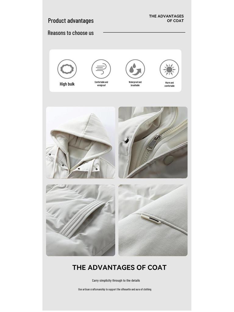 Unisex Thickened Cotton Hooded Jacket - Trendy, Warm, and Versatile Winter Outerwear