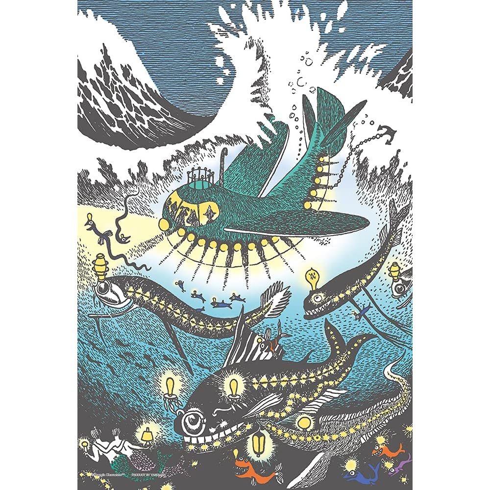 Yanoman Moomin Sea Orchestra 500-Piece Jigsaw Puzzle Compact Pieces 26x38cm with Instruction Card and Glue