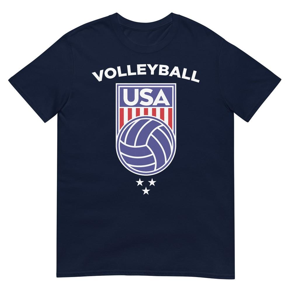 Volleyball Beach Usa Flag Volleyball Team Player Girl Boy TShirt S