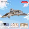 Wooden 3D DIY Military Fighter Plane Puzzle for Kids