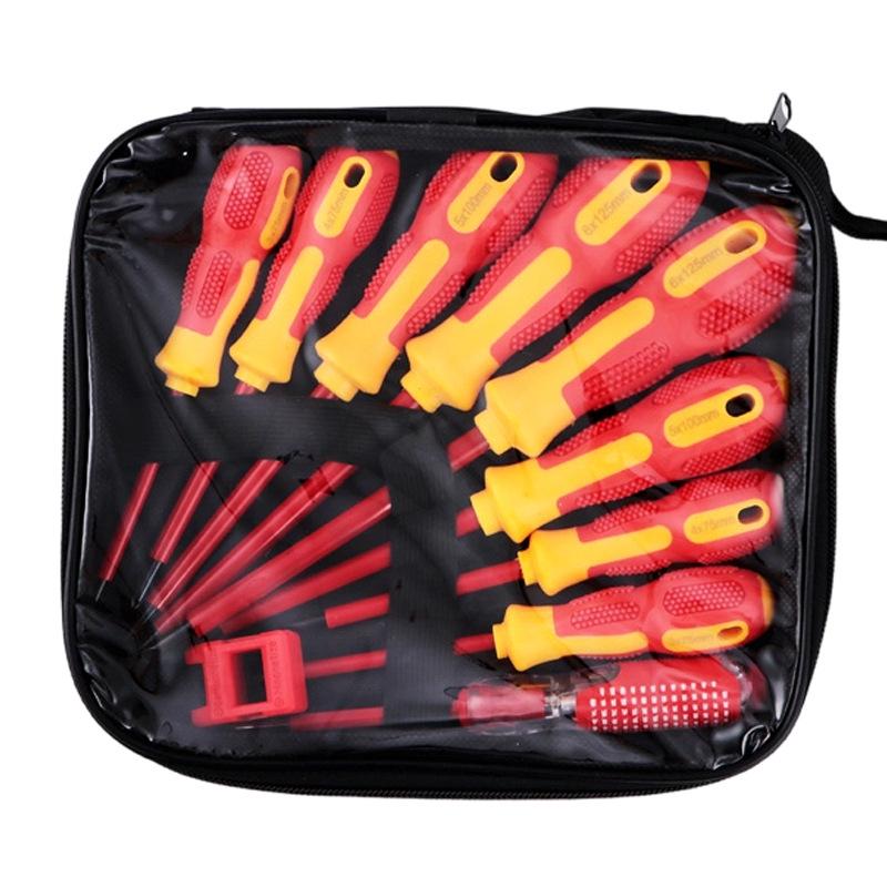 9-Piece Insulated Screwdriver Set - Electrician's Repair Tool with Slotted & Phillips Heads