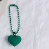 Korean Colorful Heart Keychain Kawaii Candy Color Heart Pendant Silicone Heart Keyring  Bag Hanging