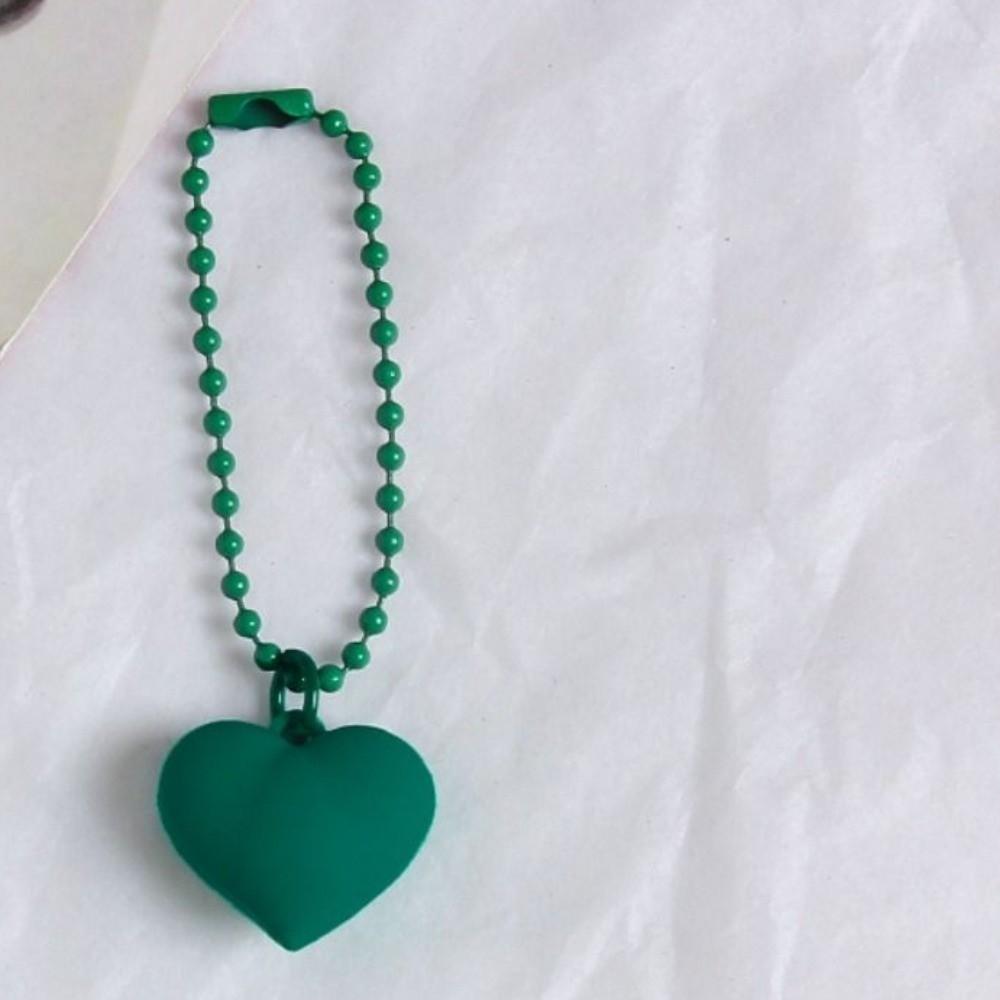 Korean Colorful Heart Keychain Kawaii Candy Color Heart Pendant Silicone Heart Keyring Bag Hanging
