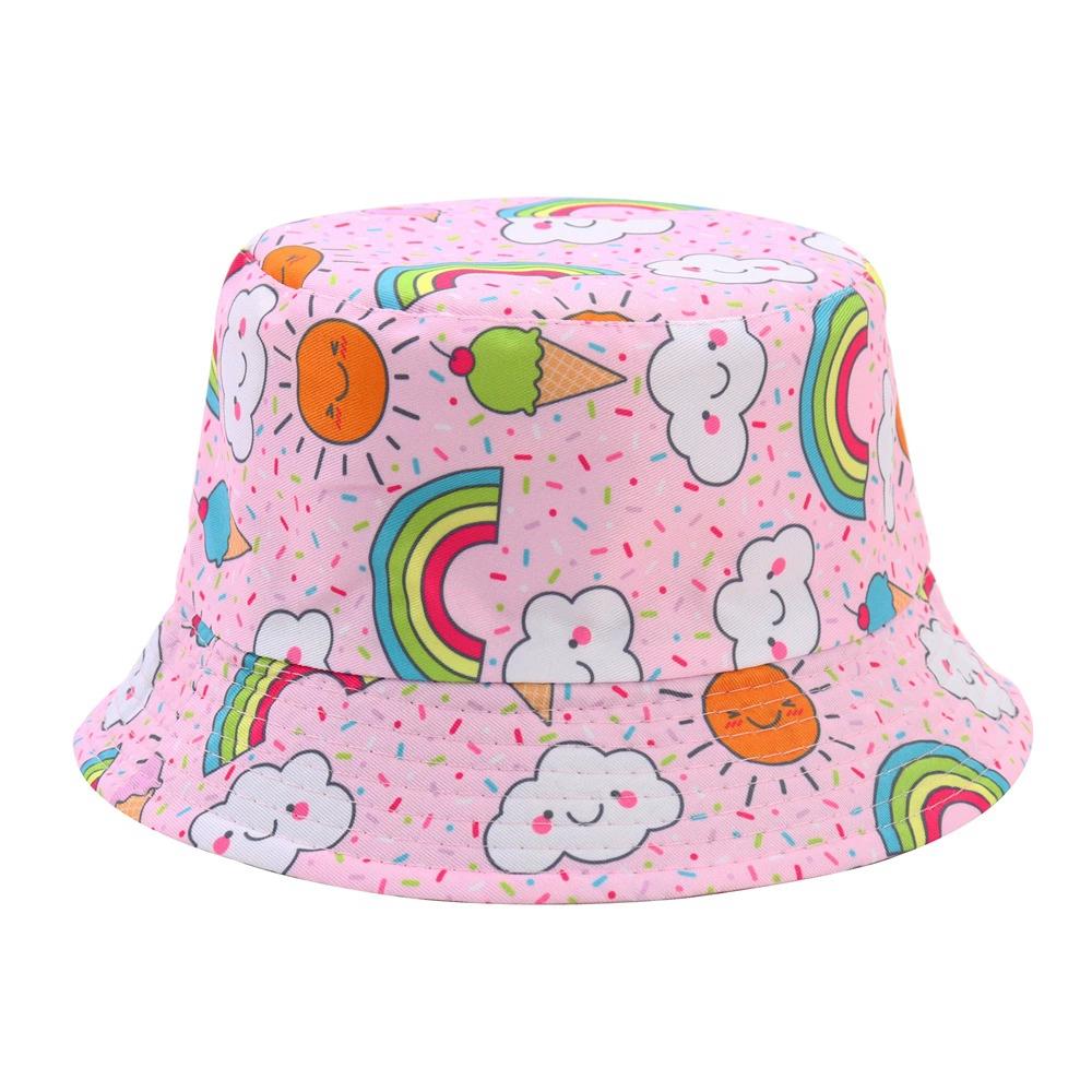 Baby Bucket hat 2-5 Years Old Children Cartoon Infant cap Boys Girls Hat Sun Protection Breathable Cute Shade Basin hat